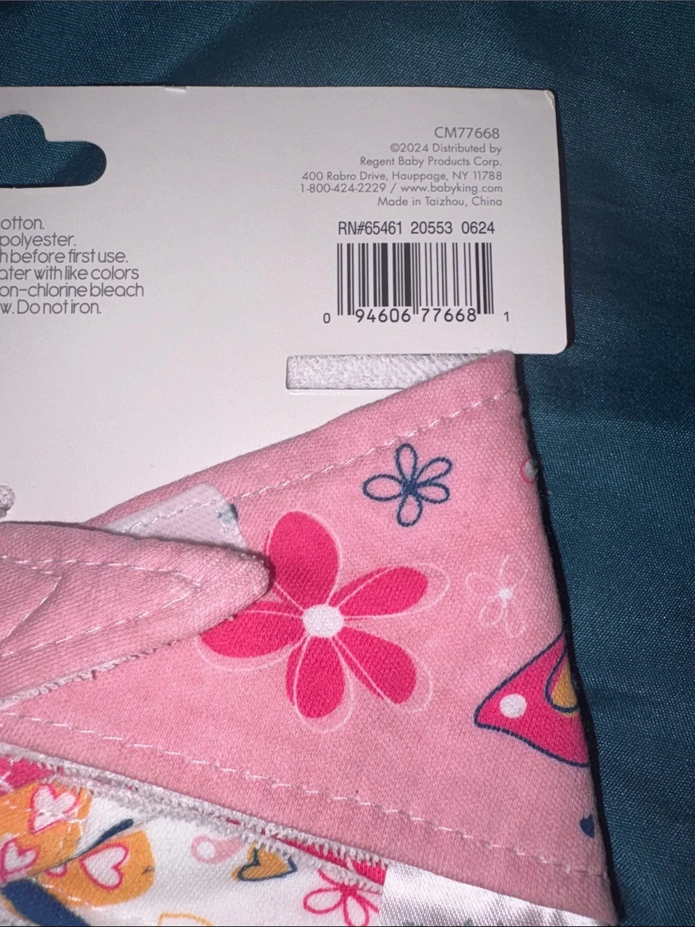 Le Bebe Favorite- Baby Girls' Pink Butterfly 🦋 & Flowers 🌺 Bandana Bibs - 4 Pack